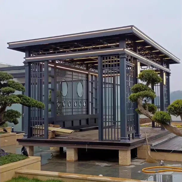 Gazebo Paduan Aluminium Gaya Cina