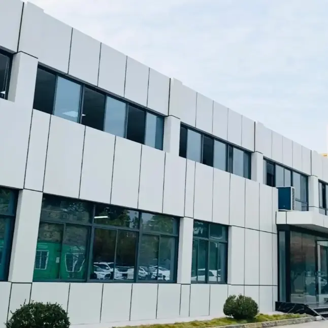 Tembok Tirai Panel Tunggal Aluminium Datar Konvensional